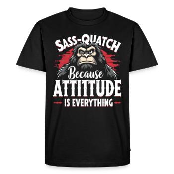 Bigfoot croyant Sasquatch Cryptide Créature de la forêt - T-shirt Premium bio Homme - noir - Devant - Nico (187cm)