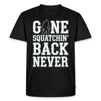 Bigfoot croyant Sasquatch Cryptide Créature de la forêt - T-shirt Premium bio Homme - noir - Devant - Nico (187cm)