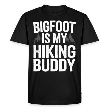 Bigfoot croyant Sasquatch Cryptide Créature de la forêt - T-shirt Premium bio Homme - noir - Devant - Nico (187cm)