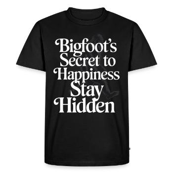 Bigfoot croyant Sasquatch Cryptide Créature de la forêt - T-shirt Premium bio Homme - noir - Devant - Nico (187cm)