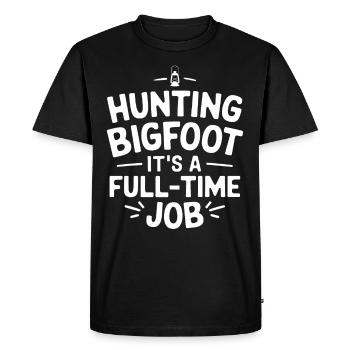 Bigfoot croyant Sasquatch Cryptide Créature de la forêt - T-shirt Premium bio Homme - noir - Devant - Nico (187cm)