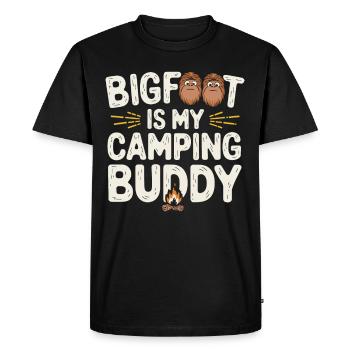 Bigfoot croyant Sasquatch Cryptide Créature de la forêt - T-shirt Premium bio Homme - noir - Devant - Nico (187cm)