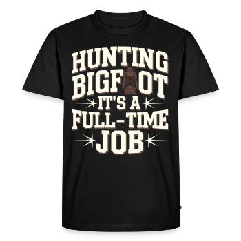Bigfoot croyant Sasquatch Cryptide Créature de la forêt - T-shirt Premium bio Homme - noir - Devant - Nico (187cm)