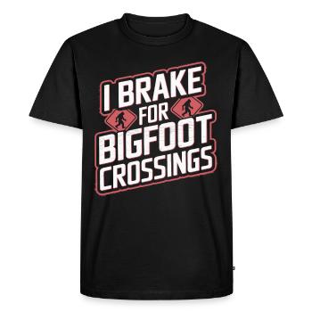 Bigfoot croyant Sasquatch Cryptide Créature de la forêt - T-shirt Premium bio Homme - noir - Devant - Nico (187cm)