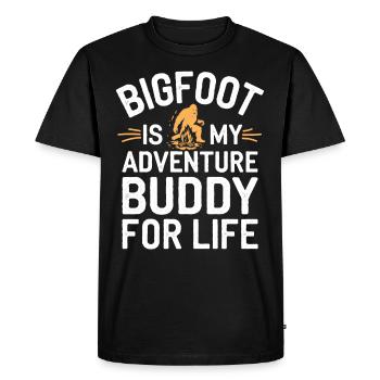 Bigfoot croyant Sasquatch Cryptide Créature de la forêt - T-shirt Premium bio Homme - noir - Devant - Nico (187cm)