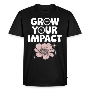 Climate optimism, Earth Day, Sustainability - Men's Premium Organic T-Shirt - black - Front - Nico (187cm)