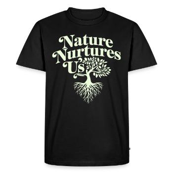 Climate optimism, Earth Day, Sustainability - Men's Premium Organic T-Shirt - black - Front - Nico (187cm)