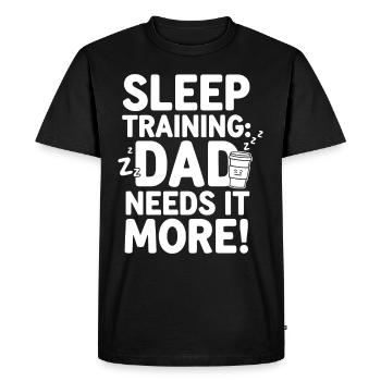 Humour parental Les nouveaux pères ont pour la première fois - T-shirt Premium bio Homme - noir - Devant - Nico (187cm)