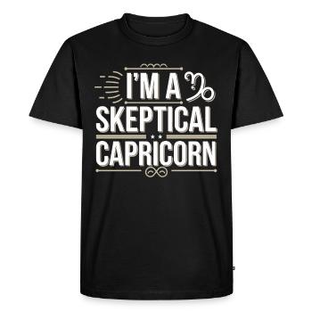 Astrology Skeptic: Critical Thinking - Men's Premium Organic T-Shirt - black - Front - Nico (187cm)