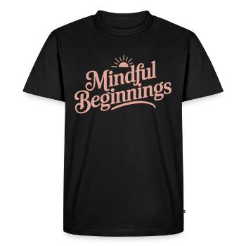 calme, pratique de la méditation et spirituel - T-shirt Premium bio Homme - noir - Devant - Nico (187cm)