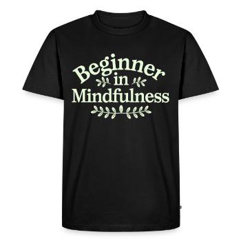 calme, pratique de la méditation et spirituel - T-shirt Premium bio Homme - noir - Devant - Nico (187cm)