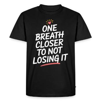Calm Mind, Meditation Practice and Spiritual - Men's Premium Organic T-Shirt - black - Front - Nico (187cm)