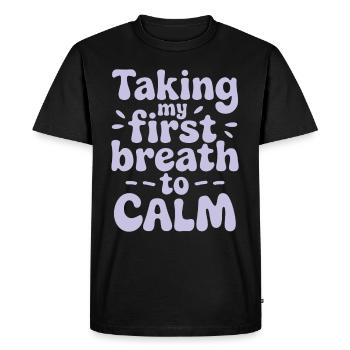 Calm Mind, Meditation Practice and Spiritual - Men's Premium Organic T-Shirt - black - Front - Nico (187cm)