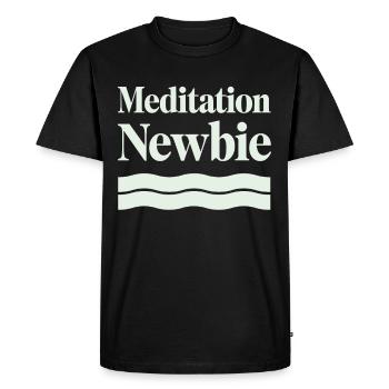 Calm Mind, Meditation Practice and Spiritual - Men's Premium Organic T-Shirt - black - Front - Nico (187cm)