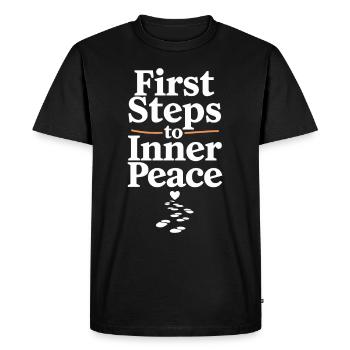 Calm Mind, Meditation Practice and Spiritual - Men's Premium Organic T-Shirt - black - Front - Nico (187cm)