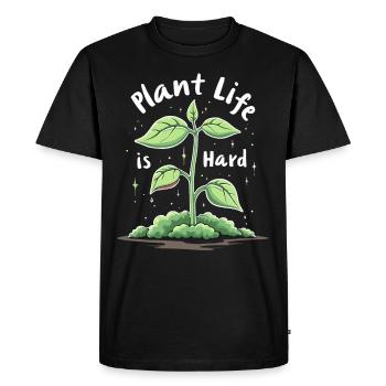 Plant Parent Black Thumb Funny Plant Care Struggle - Men's Premium Organic T-Shirt - black - Front - Nico (187cm)