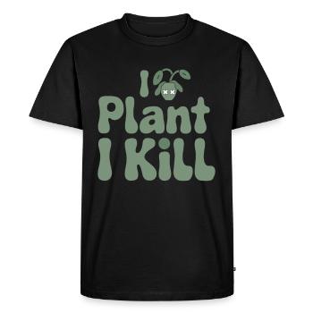 Plant Parent Black Thumb Funny Plant Care Struggle - Men's Premium Organic T-Shirt - black - Front - Nico (187cm)
