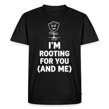 Plant Parent Black Thumb Funny Plant Care Struggle - Men's Premium Organic T-Shirt - black - Front - Nico (187cm)