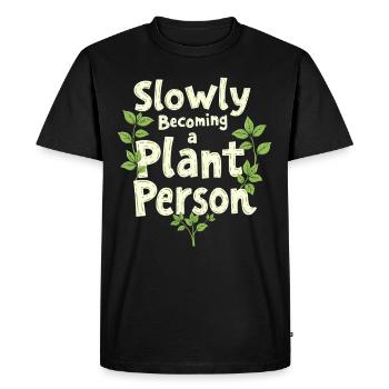 Plant Parent Black Thumb Funny Plant Care Struggle - Men's Premium Organic T-Shirt - black - Front - Nico (187cm)