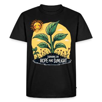 Plant Parent Black Thumb Funny Plant Care Struggle - Men's Premium Organic T-Shirt - black - Front - Nico (187cm)