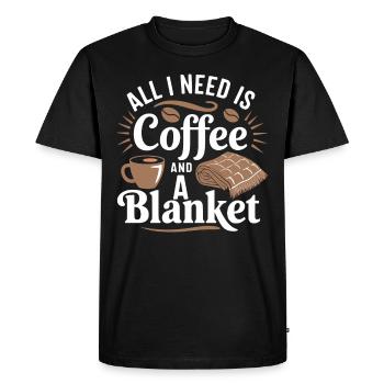 Winter Cozy Culture Warm Blankets Hot Cocoa - Men's Premium Organic T-Shirt - black - Front - Nico (187cm)