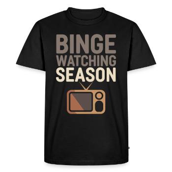 Winter Cozy Culture Warm Blankets Hot Cocoa - Men's Premium Organic T-Shirt - black - Front - Nico (187cm)