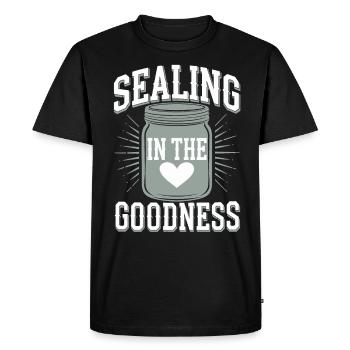 Preserving homemade food - Men's Premium Organic T-Shirt - black - Front - Nico (187cm)