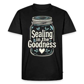 Preserving homemade food - Men's Premium Organic T-Shirt - black - Front - Nico (187cm)