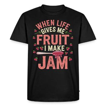 Preserving homemade food - Men's Premium Organic T-Shirt - black - Front - Nico (187cm)