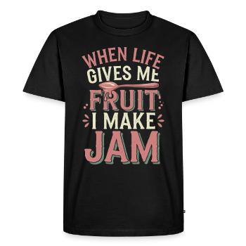 Preserving homemade food - Men's Premium Organic T-Shirt - black - Front - Nico (187cm)