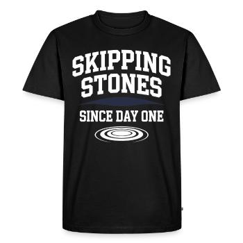 Stone jumping, stone jumping, outdoor hobby stone - Men's Premium Organic T-Shirt - black - Front - Nico (187cm)