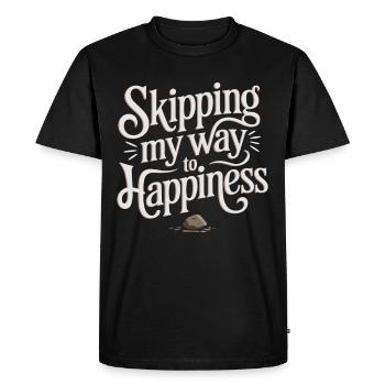 Stone jumping, stone jumping, outdoor hobby stone - Men's Premium Organic T-Shirt - black - Front - Nico (187cm)