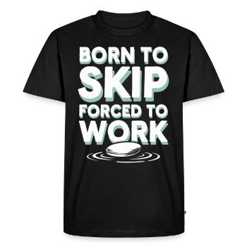 Stone jumping, stone jumping, outdoor hobby stone - Men's Premium Organic T-Shirt - black - Front - Nico (187cm)