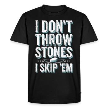 Stone jumping, stone jumping, outdoor hobby stone - Men's Premium Organic T-Shirt - black - Front - Nico (187cm)
