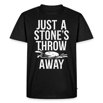Stone jumping, stone jumping, outdoor hobby stone - Men's Premium Organic T-Shirt - black - Front - Nico (187cm)