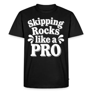 Stone jumping, stone jumping, outdoor hobby stone - Men's Premium Organic T-Shirt - black - Front - Nico (187cm)