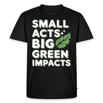 Climate optimism, Earth Day, Sustainability - Men's Premium Organic T-Shirt - black - Front - Nico (187cm)