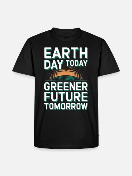 Climate optimism, Earth Day, Sustainability - Men's Premium Organic T-Shirt - black