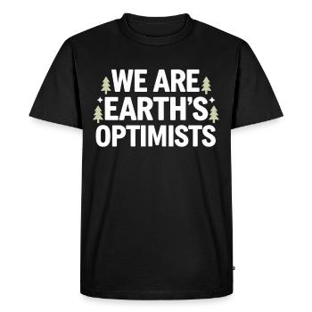 Climate optimism, Earth Day, Sustainability - Men's Premium Organic T-Shirt - black - Front - Nico (187cm)