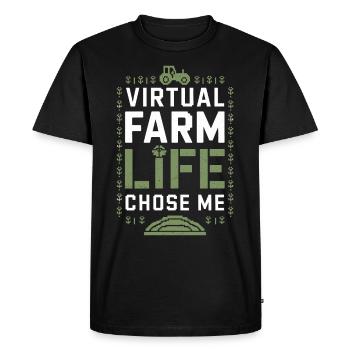 Farming Simulator Virtual Farming Game Fan Farm - Men's Premium Organic T-Shirt - black - Front - Nico (187cm)