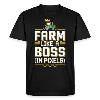 Farming Simulator Virtual Farming Game Fan Farm - Men's Premium Organic T-Shirt - black - Front - Nico (187cm)