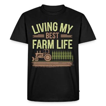 Farming Simulator Virtual Farming Game Fan Farm - Men's Premium Organic T-Shirt - black - Front - Nico (187cm)