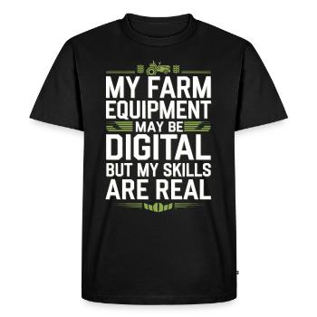Farming Simulator Virtual Farming Game Fan Farm - Men's Premium Organic T-Shirt - black - Front - Nico (187cm)