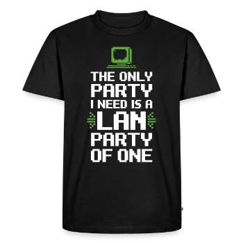Introverted Gamer Declarer Calm - Men's Premium Organic T-Shirt - black - Front - Nico (187cm)