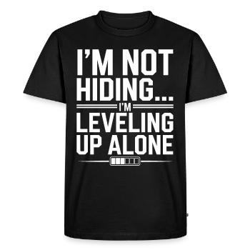 Introverted Gamer Declarer Calm - Men's Premium Organic T-Shirt - black - Front - Nico (187cm)