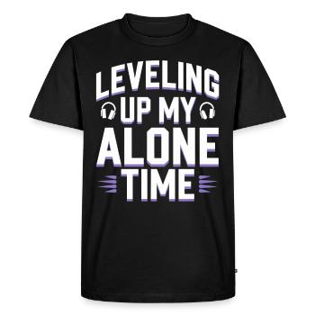 Introverted Gamer Declarer Calm - Men's Premium Organic T-Shirt - black - Front - Nico (187cm)