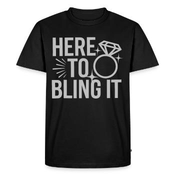Bague Dude Cérémonie de mariage Bague Guy - T-shirt Premium bio Homme - noir - Devant - Nico (187cm)