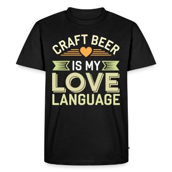 Amateur de bière artisanale, fan de brasserie locale - T-shirt Premium bio Homme - noir - Devant - Nico (187cm)