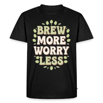 Amateur de bière artisanale, fan de brasserie locale - T-shirt Premium bio Homme - noir - Devant - Nico (187cm)