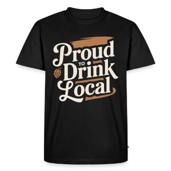 Amateur de bière artisanale, fan de brasserie locale - T-shirt Premium bio Homme - noir - Devant - Nico (187cm)